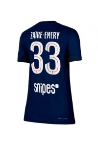 Paris Saint-Germain Warren Zaire-Emery #33 Fotballdrakt Hjemme Klær Dame 2025-26 Korte ermer